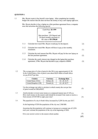 GRADE 10 MATHEMATICS FINANCE QUESTIONS.pdf