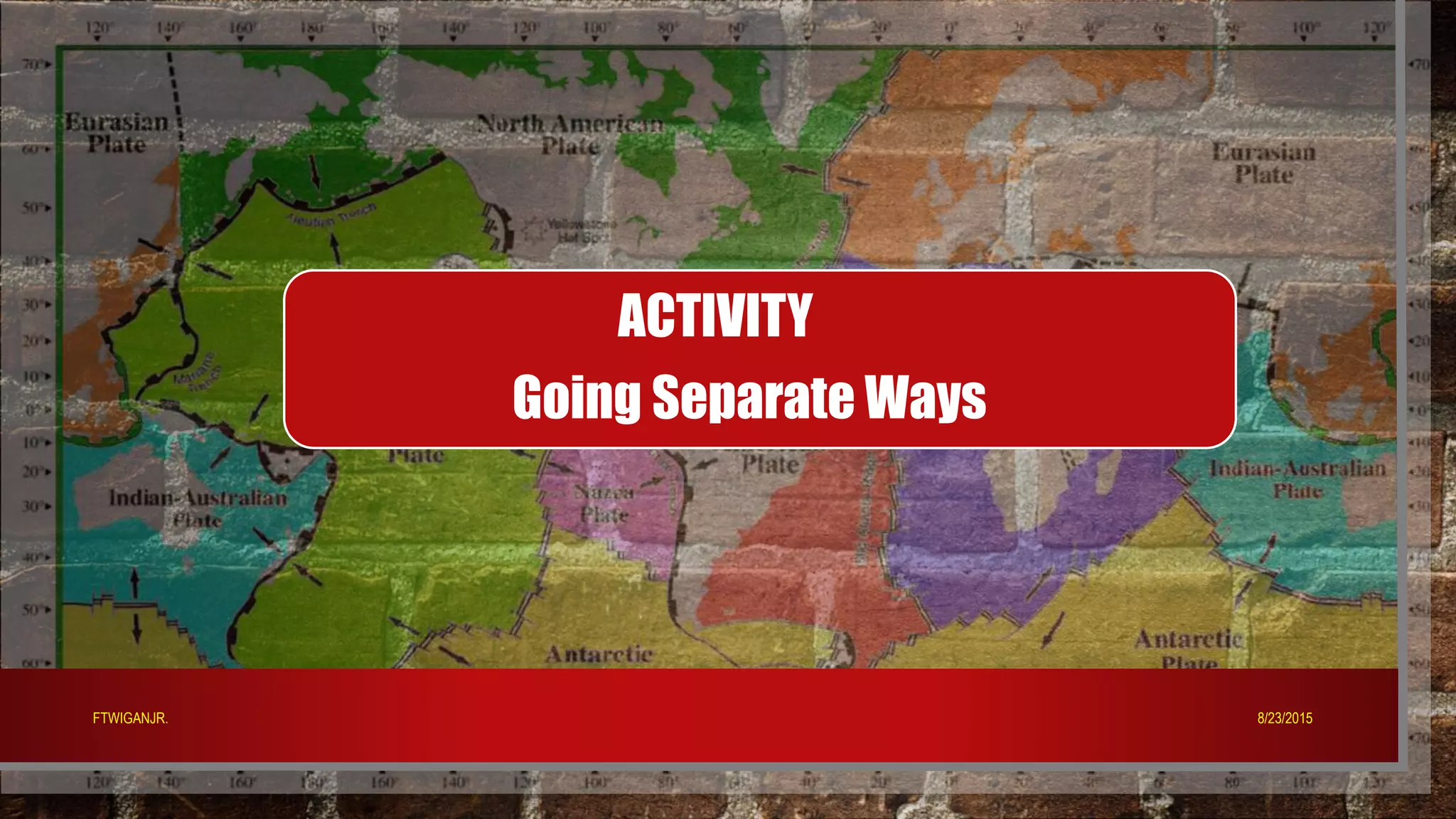 ACTIVITY
Going Separate Ways
8/23/2015FTWIGANJR.
 