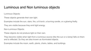 Iluminous Light Examples Grade10 Light Reflection and Refraction .pptx