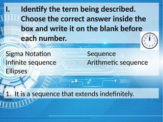 Grade 10 Mathematics Quiz Reviewer for Sequence and Series.pptx