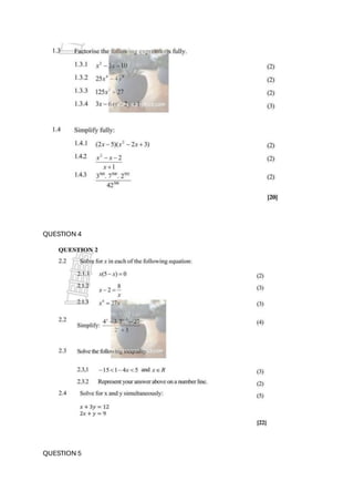 QUESTION 4
QUESTION 5
 