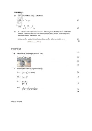 QUESTION 9
QUESTION 10
 
