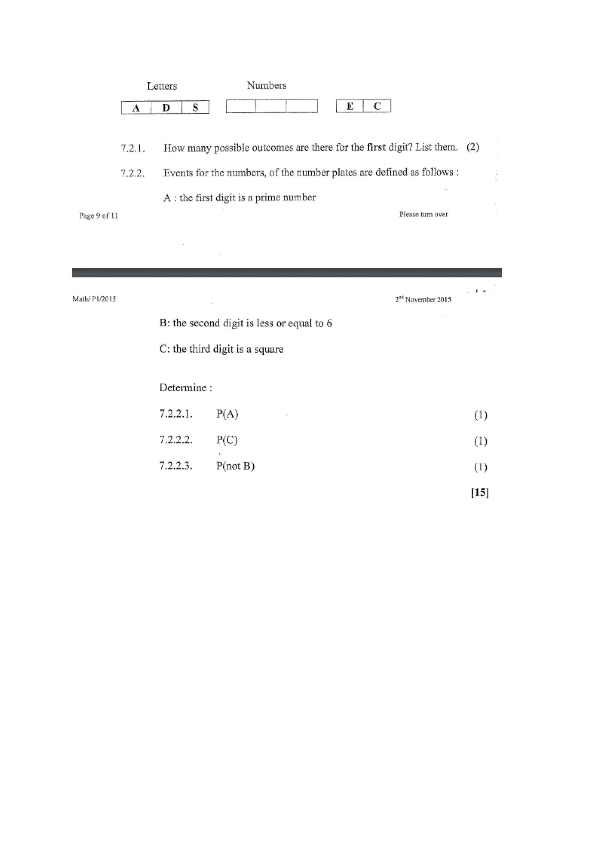 GRADE 10 PROBABILITY QUESTIONS (EXAM PAPER BASED ) .pdf