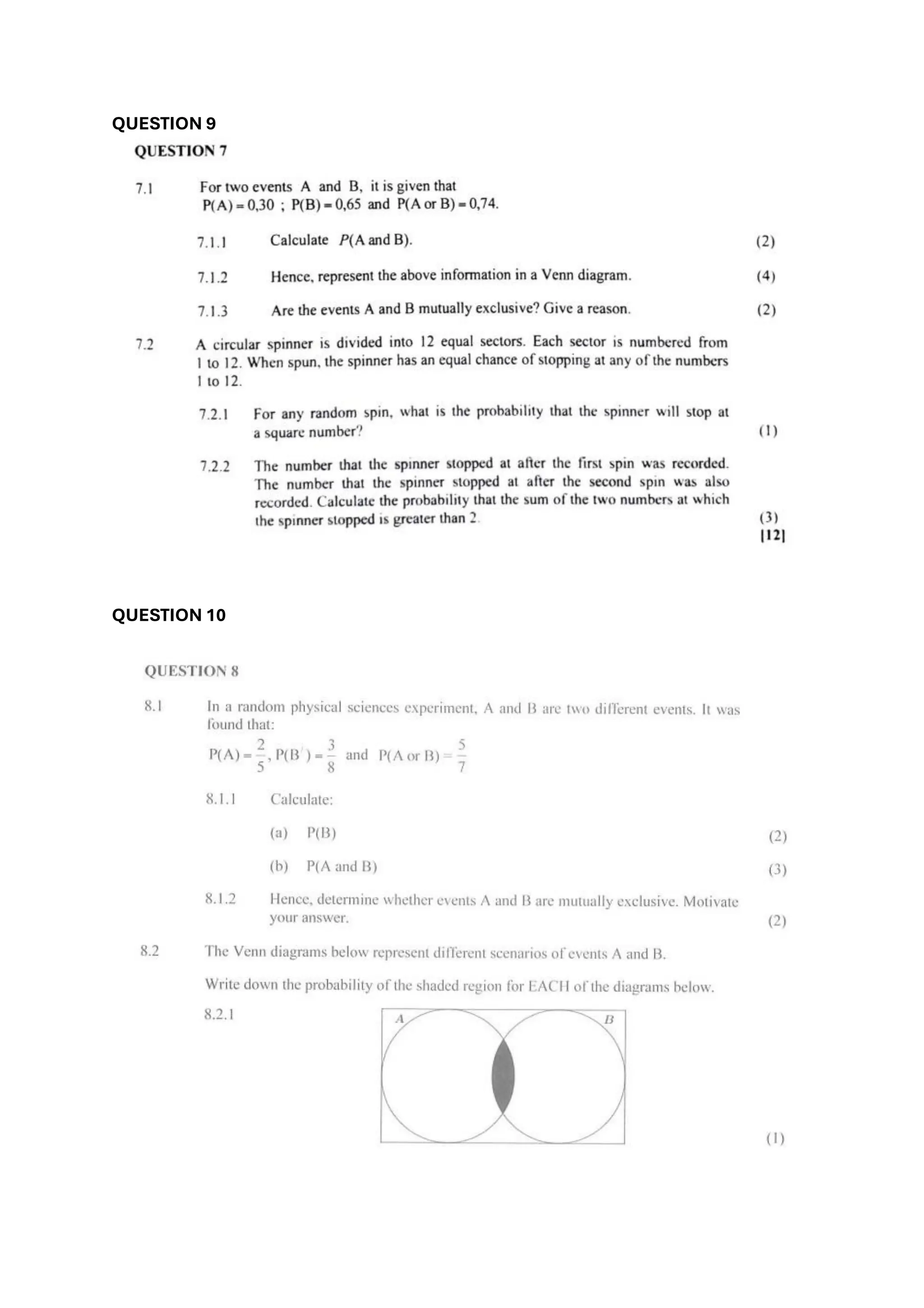 QUESTION 9
QUESTION 10