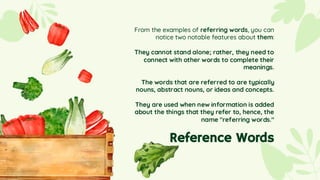 Mastering Reference Words and Pronouns in English ESL | PDF