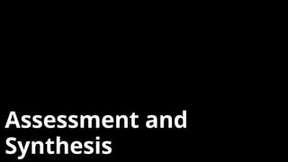 Assessment and
Synthesis
 