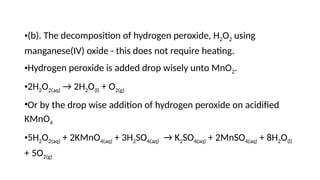 H2o2 Iv Comprehensive Overview of Oxygen: Properties, Preparation, and ...