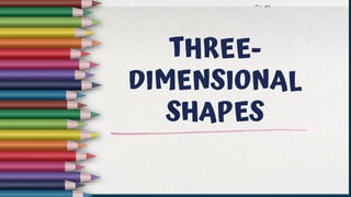 THREE-
DIMENSIONAL
SHAPES
 