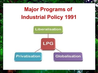 Major Programs of
Industrial Policy 1991
 