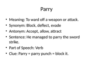 Grade12_Vocabulary_Lesson1.pptx vocabulary | PPTX