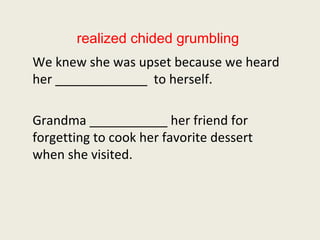 Grade 1 lesson 20 vocabulary powerpoint | PPT