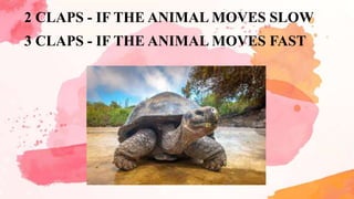 Tempo Example Using Animals Grade 1 Music and Arts Tempo / W2d and 3d art | PPTX