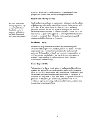 Grade 1 Mathematics Curriculum | PDF
