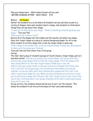 SMART board lesson on squares and triangles