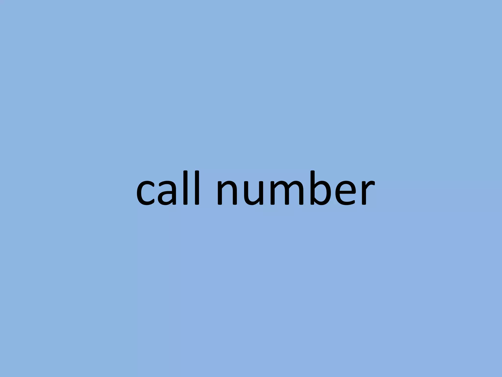 call number