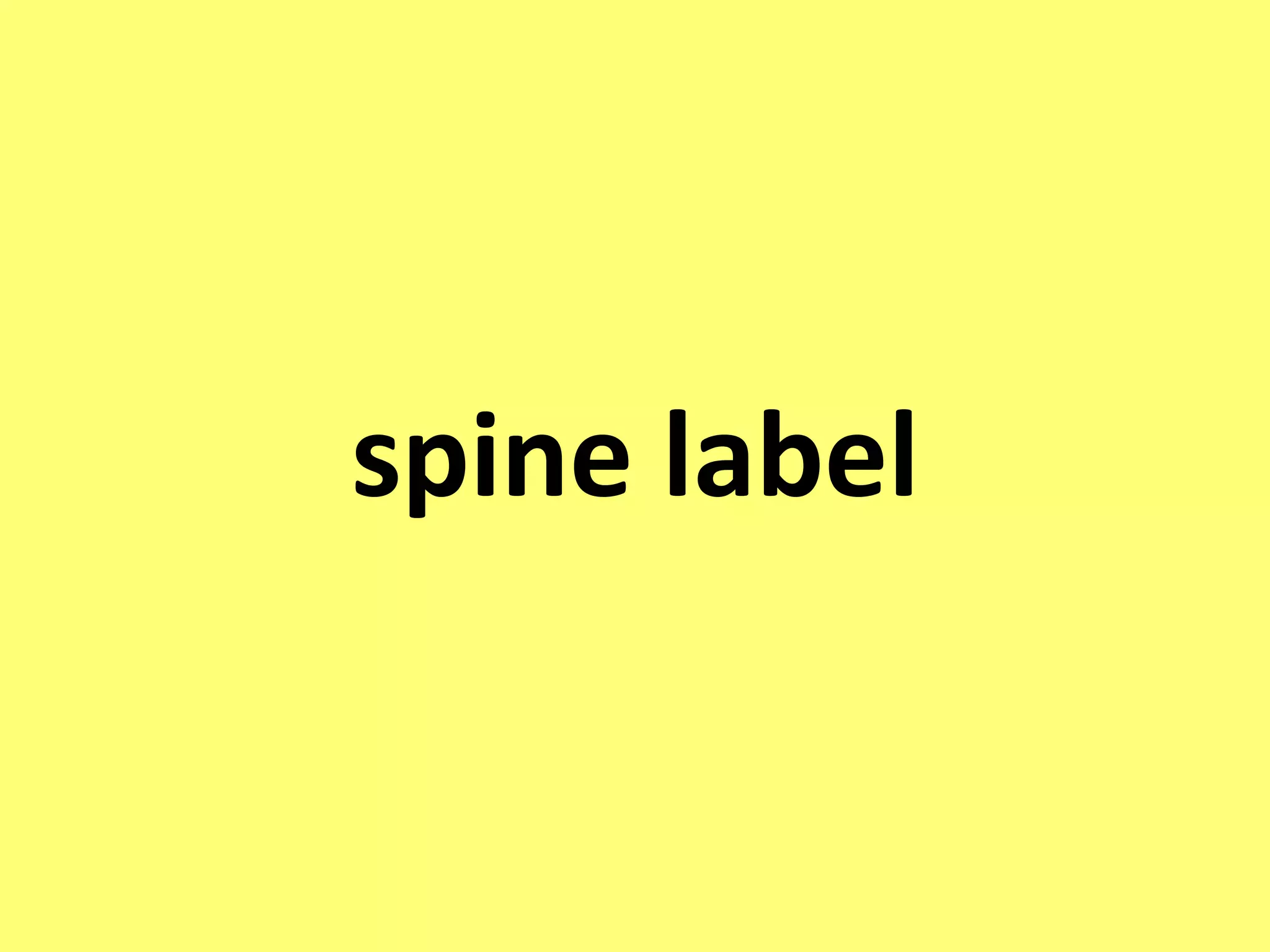 spine label