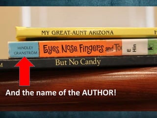 And the name of the AUTHOR!
 
