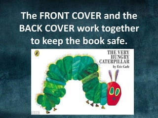The FRONT COVER and the
BACK COVER work together
to keep the book safe.
 