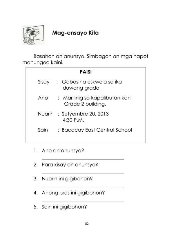 Grade 2 Mother TongueBased Multilingual Education BIKOL LM