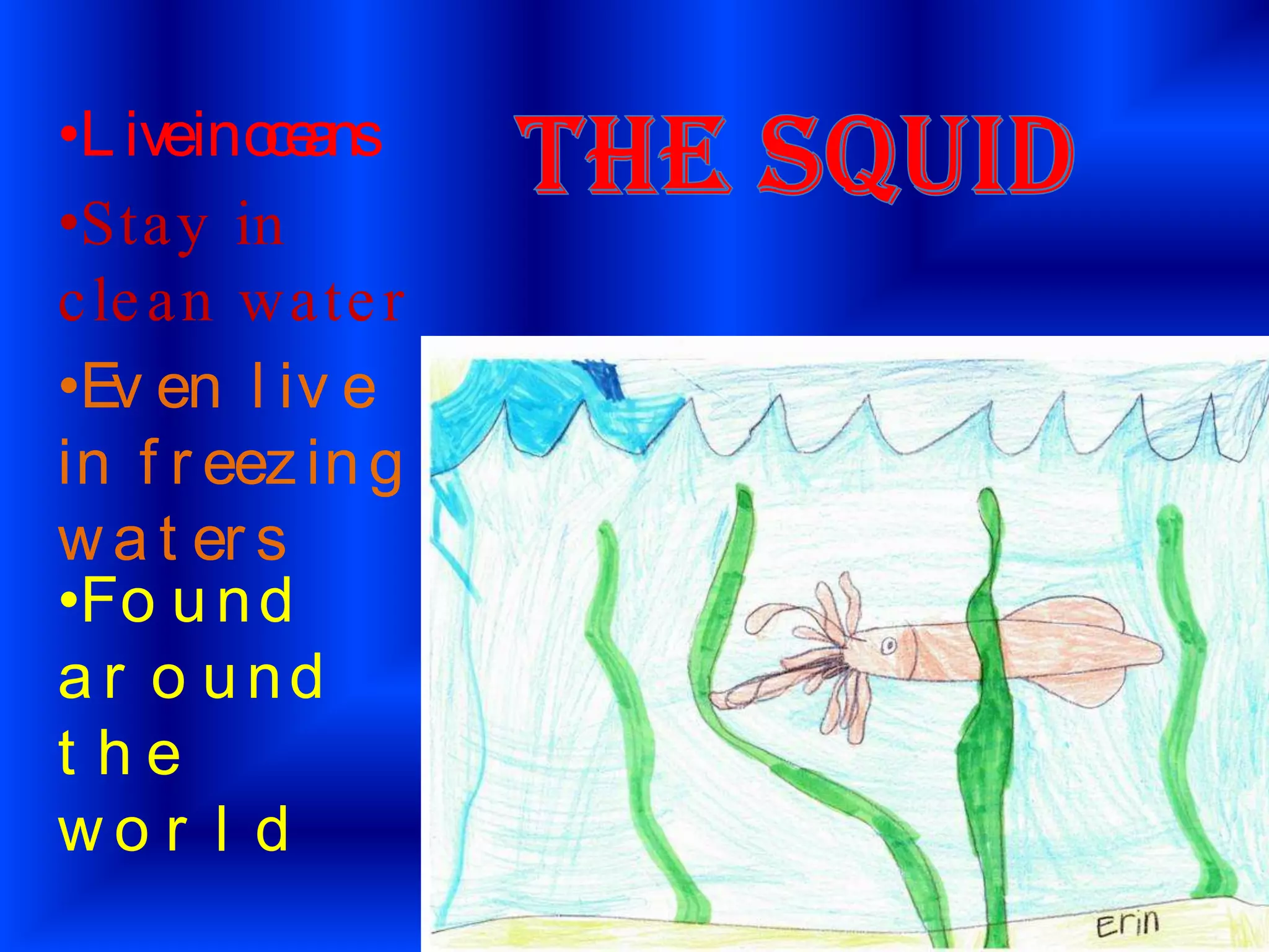 •L iveino ans
         ce
•Stay in
cle an wate r
•Ev en l iv e
in f r eez in g
w a t er s
•Fo u n d
a r o und
t he
wo r l d
 
