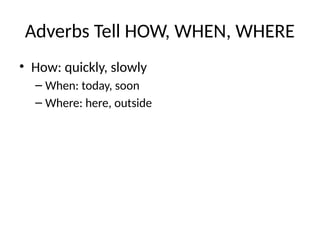 Comprehensive Grade 3 English Lesson on Adverbs: How, When, and Where ...