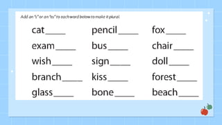 GRADE 3 ENGLISH PLURAL FORM OF NOUNS 1.pptx