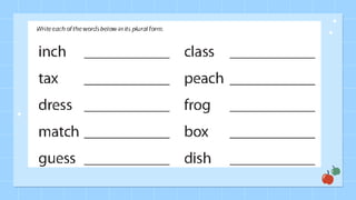 GRADE 3 ENGLISH PLURAL FORM OF NOUNS 1.pptx