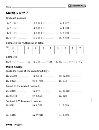 Grade 3 math workbooks | PDF