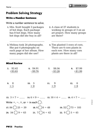 Creating Problems Math Grade 3 Grade 3 math workbooks | PDF