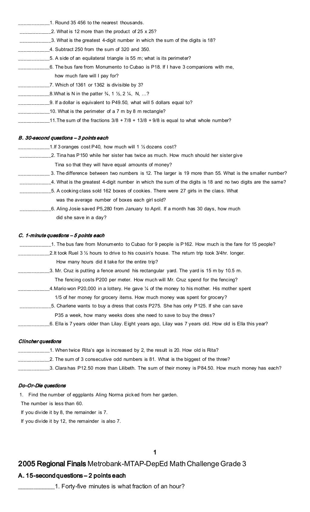 Grade 3 mtap reviewer