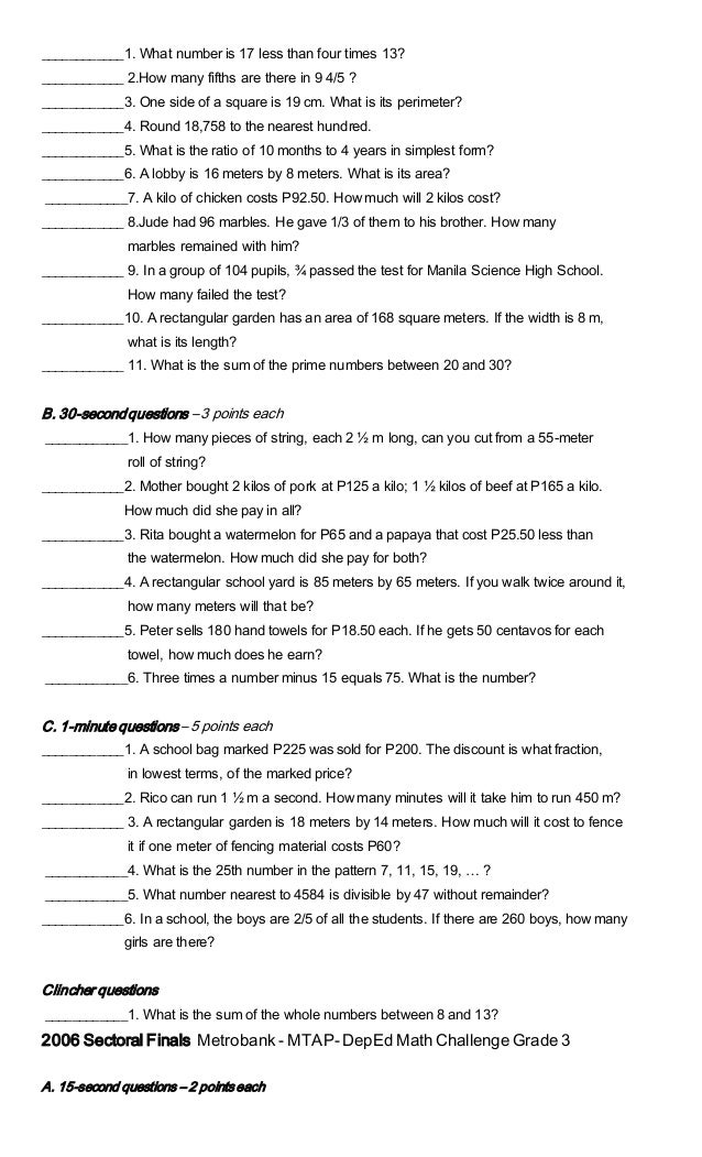 Grade 3 mtap reviewer