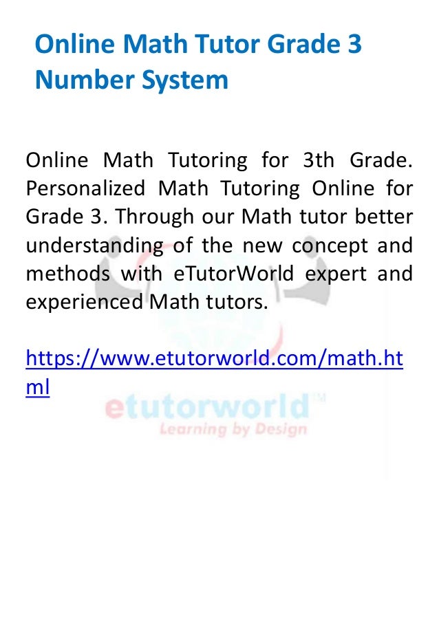 3 math tutorial grade for Online Number Math Tutor System 3 Grade