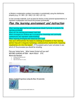 Grade 4 5 multiplication problem | DOCX