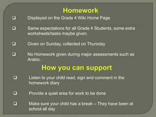  	A variety of hands on materials will be used to assist the children 	in mastering a range of strategies.Literacy 	Reading – Children will be tested using the PM Leveled running 	record kit. This will determine your child’s independent and 	instructional reading age. Guided reading lessons will be taught 	to increase your child’s knowledge and use of reading strategies.