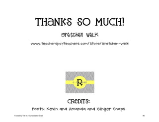 Gretchen Welk
Funded by Title V-A Consolidated Grant 88
 