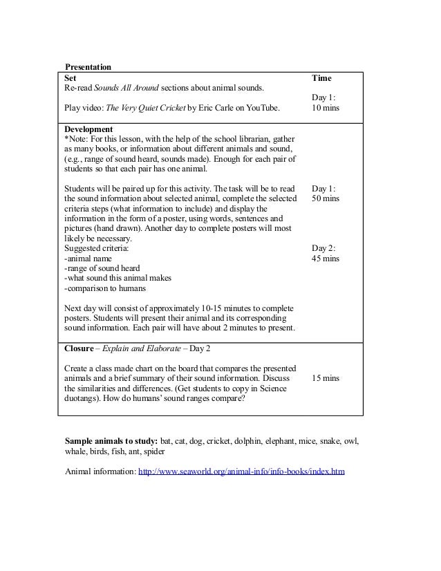 grade 4 science sound unit
