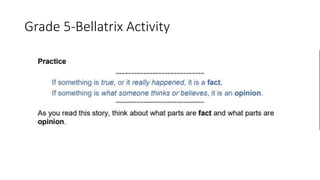Grade 5-Bellatrix Activity
 