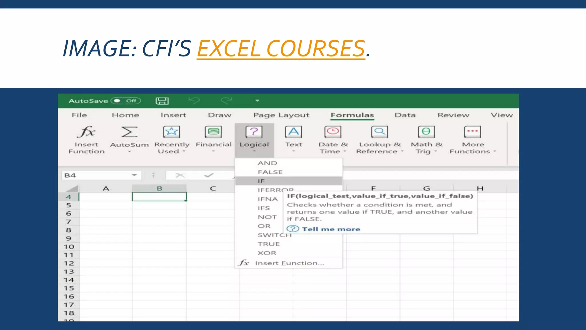 IMAGE: CFI’S EXCEL COURSES.
 