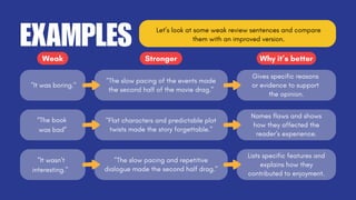 Forgettable Example GRADE 5 ENG- Writing a Review English Presentation.pdf