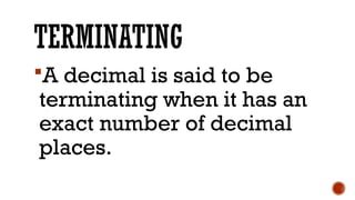 GRADE 5 MATH TERMINATING DECIMALS AND FRACTIONS.pptx