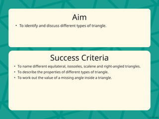 Comprehensive Guide to Types and Properties of Triangles with Angle ...