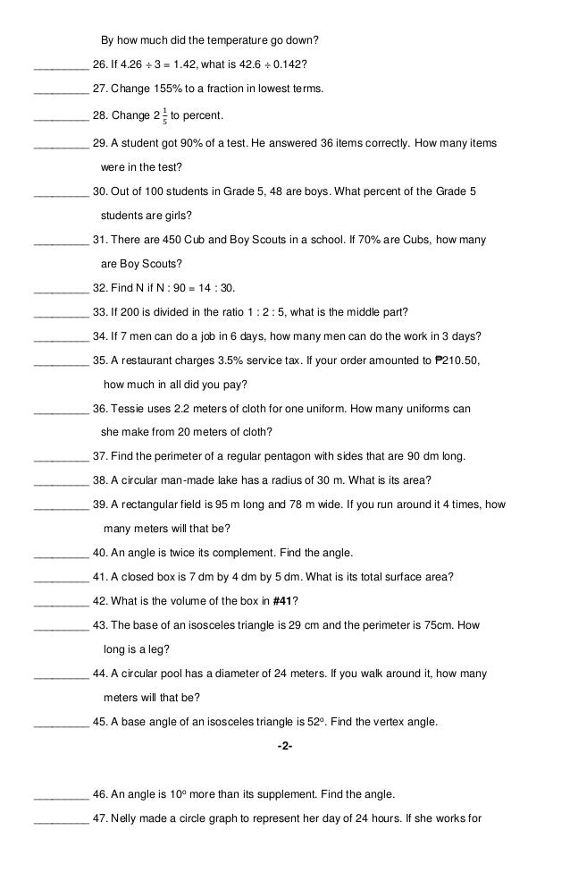 Grade 5 mtap reviewer