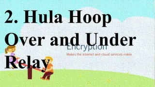 2. Hula Hoop
Over and Under
Relay
 