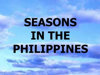 SEASONS
IN THE
PHILIPPINES
 