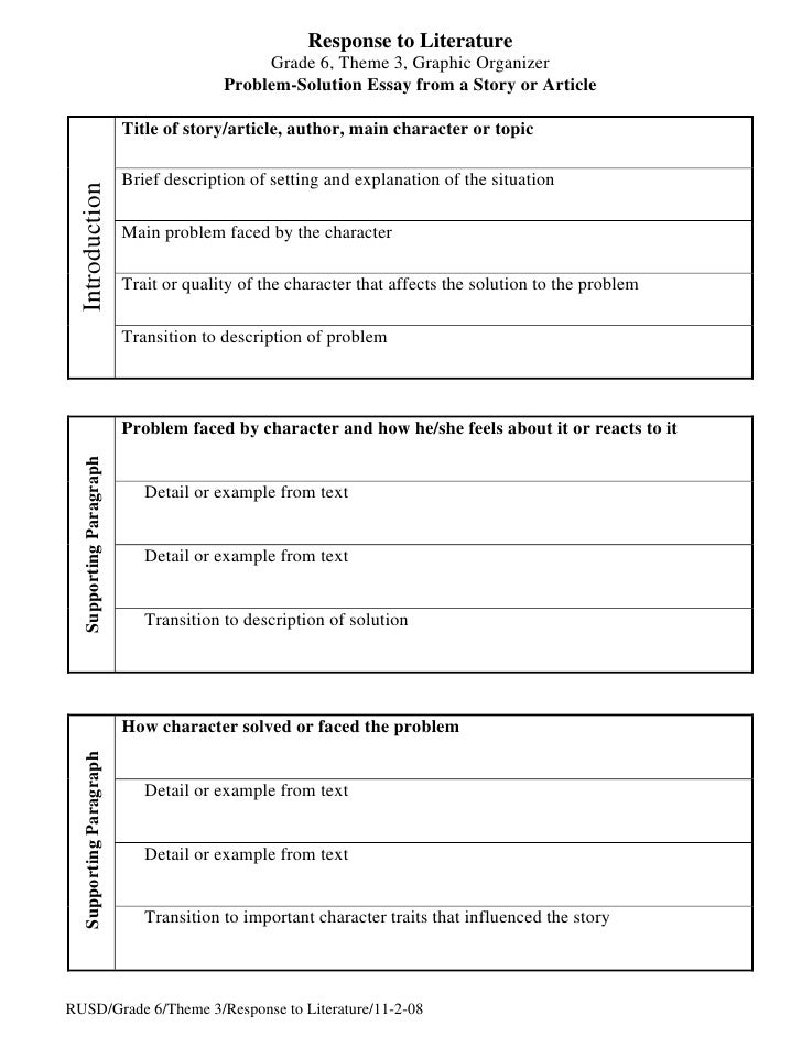 Graphic organizer essay