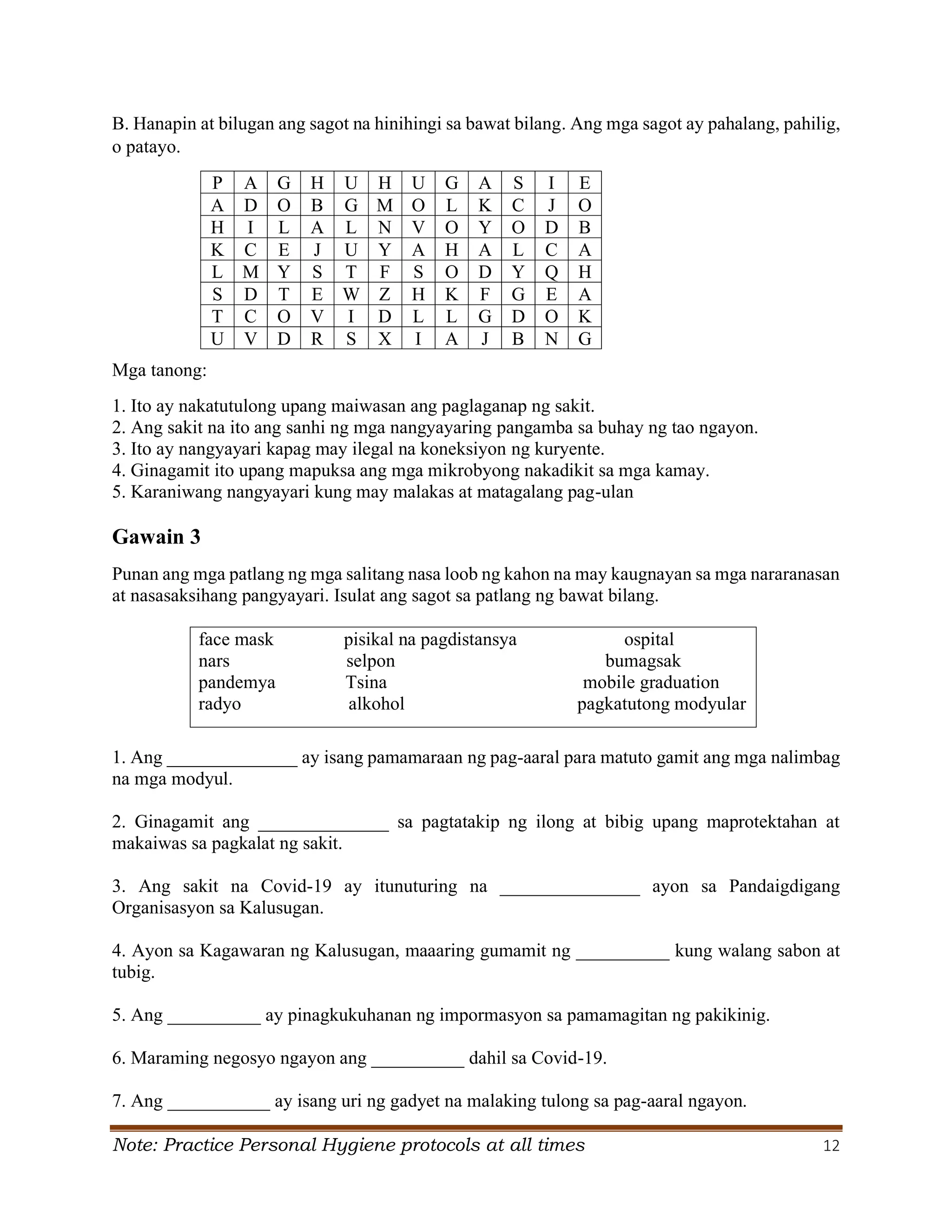 Grade 6 Q2 Filipino LAS.pdf S. Y. 2024- 2025 | PDF