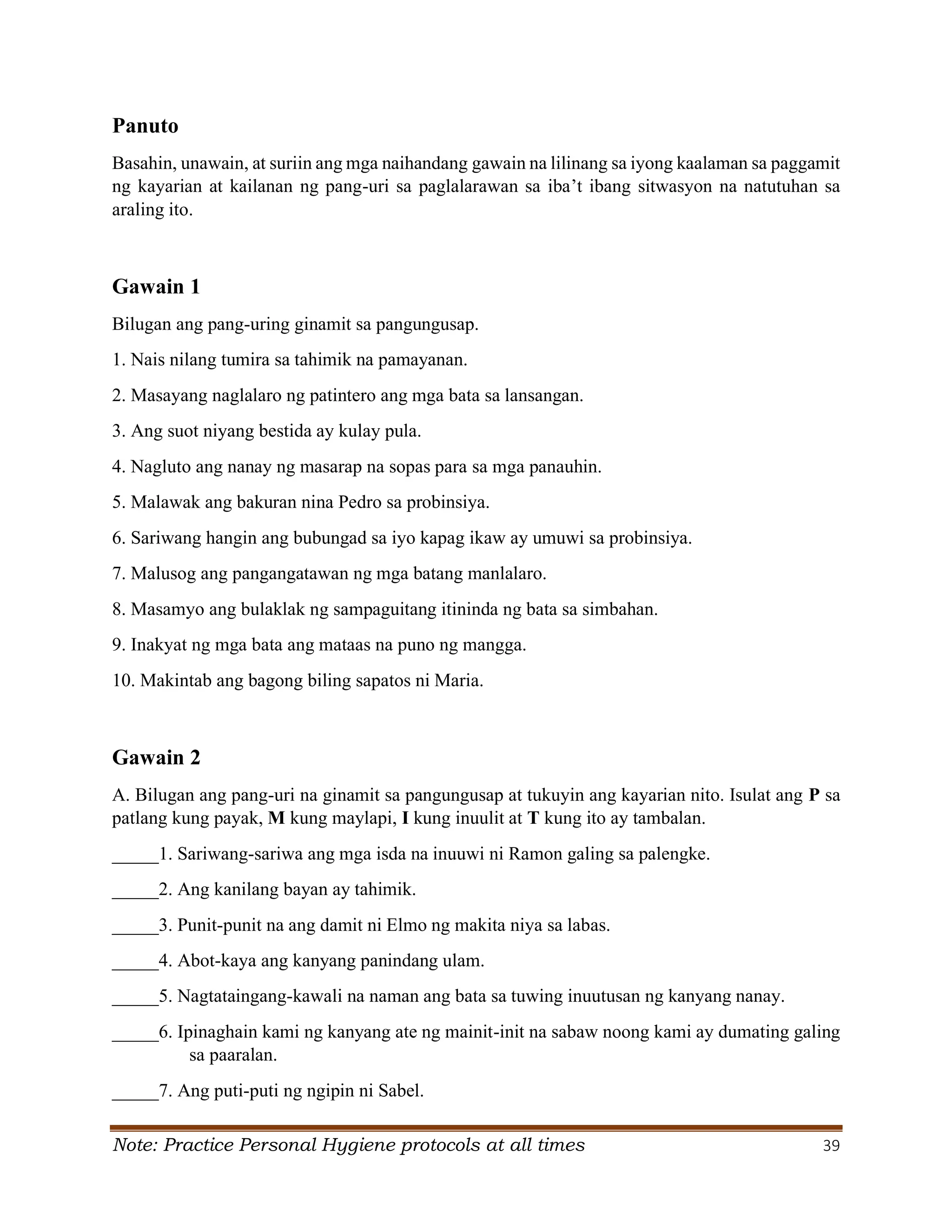 Grade 6 Q2 Filipino LAS.pdf S. Y. 2024- 2025 | PDF
