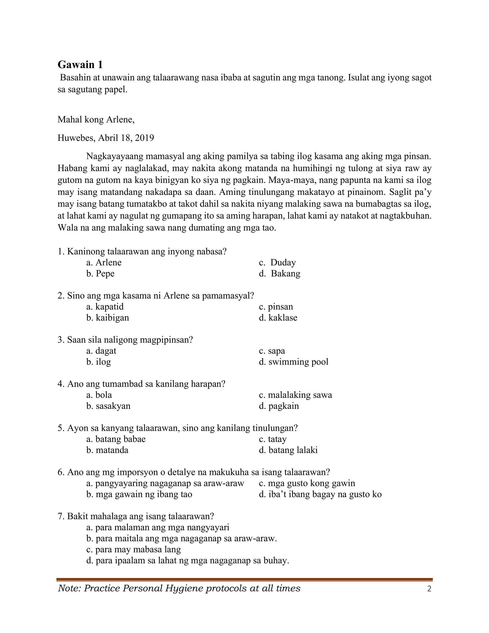 Grade 6 Q2 Filipino LAS.pdf S. Y. 2024- 2025 | PDF