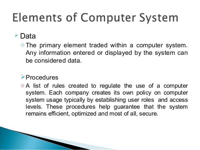 Grade 7 elements of computer system