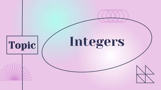 Integers
Topic
 